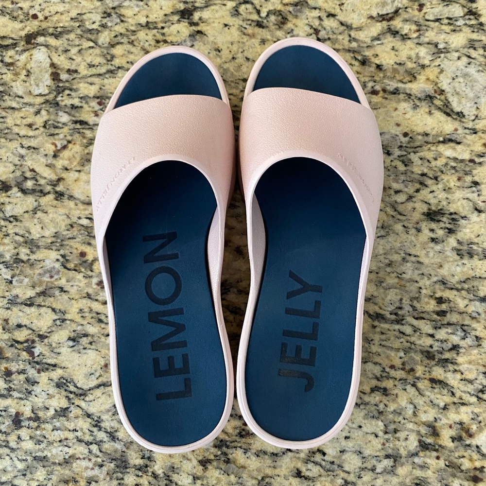 Lemon Jelly - Light Pink Platform Slides